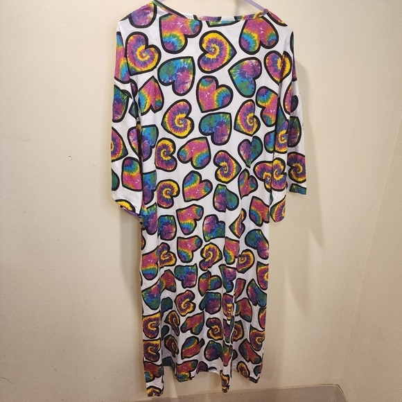 JUST LOVE Hearts printed comfy day dress camisole plus size 3X NWT - Picture 4 of 10